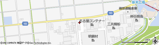 境政成新田蟹江線周辺の地図