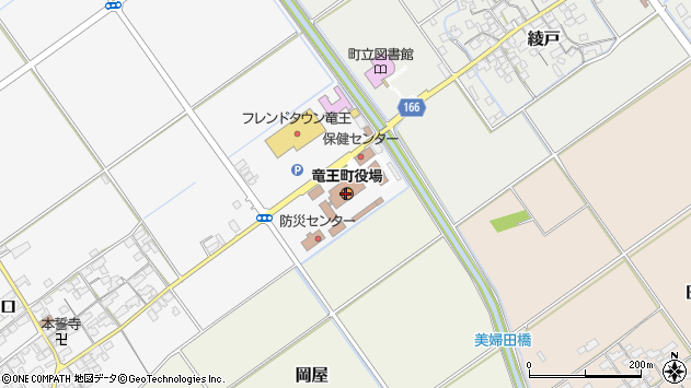 〒520-2500 滋賀県蒲生郡竜王町（以下に掲載がない場合）の地図
