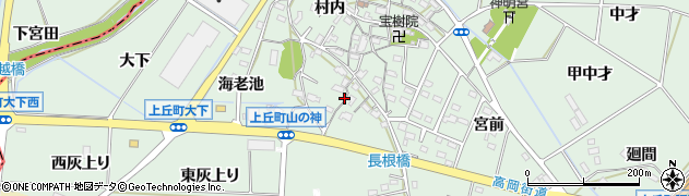 愛知県豊田市上丘町山の神56周辺の地図