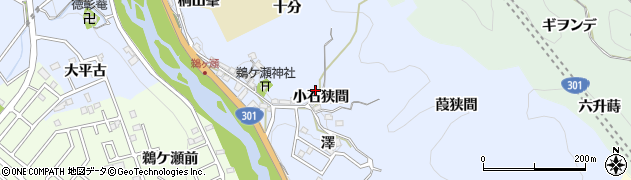 愛知県豊田市鵜ケ瀬町小石狭間34周辺の地図