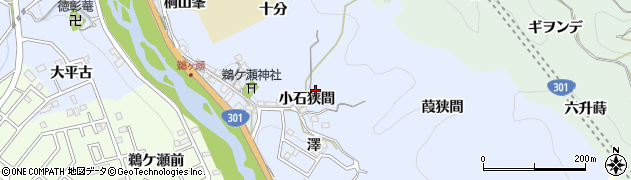 愛知県豊田市鵜ケ瀬町小石狭間周辺の地図