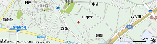 愛知県豊田市上丘町周辺の地図