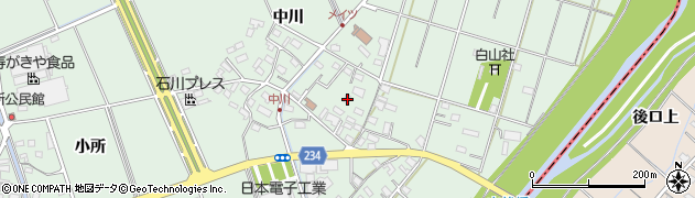 愛知県豊明市沓掛町中川222周辺の地図
