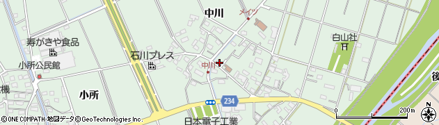 愛知県豊明市沓掛町中川237周辺の地図