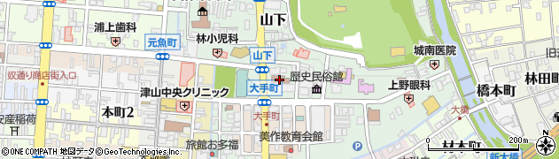 アクサ生命保険株式会社　津山営業所周辺の地図