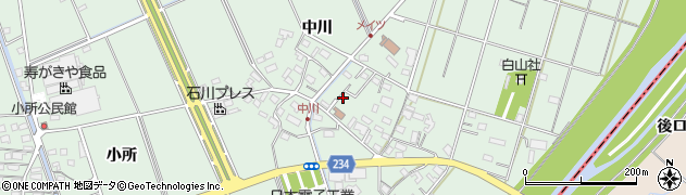 愛知県豊明市沓掛町中川234周辺の地図