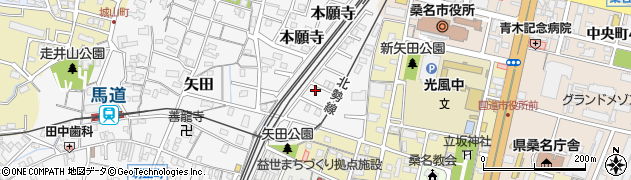 三重県桑名市向陽町周辺の地図