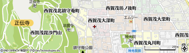 京都府京都市北区西賀茂大深町84周辺の地図