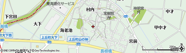 愛知県豊田市上丘町山の神57周辺の地図