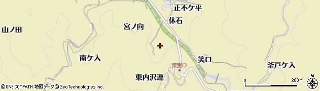 愛知県豊田市坂上町（東内沢連）周辺の地図