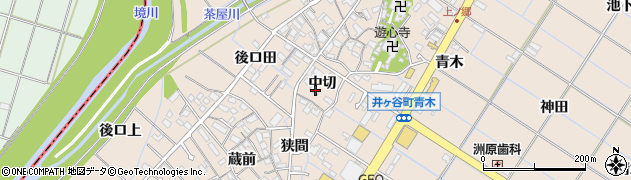 愛知県刈谷市井ケ谷町中切周辺の地図