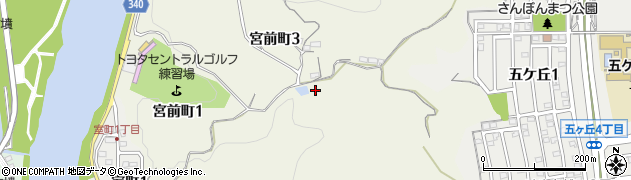 愛知県豊田市宮前町周辺の地図