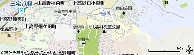 京都府京都市左京区上高野奥東野町57周辺の地図