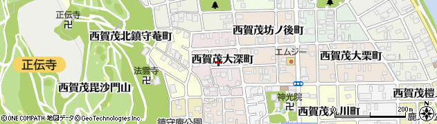 京都府京都市北区西賀茂大深町周辺の地図