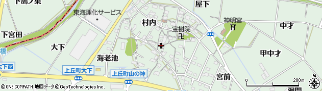 愛知県豊田市上丘町山の神16周辺の地図
