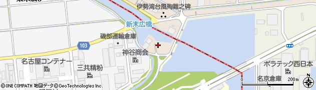 愛知県弥富市東末広町（南飛島リノ割）周辺の地図