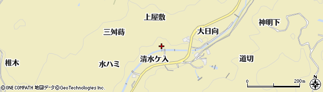 愛知県豊田市豊松町上屋敷周辺の地図