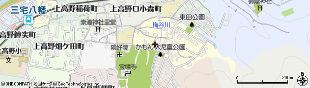 京都府京都市左京区上高野奥東野町58周辺の地図