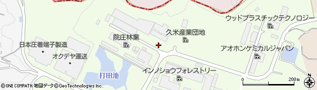 岡山県津山市くめ50周辺の地図