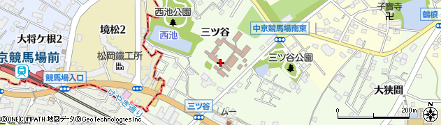 愛知県豊明市前後町三ツ谷周辺の地図