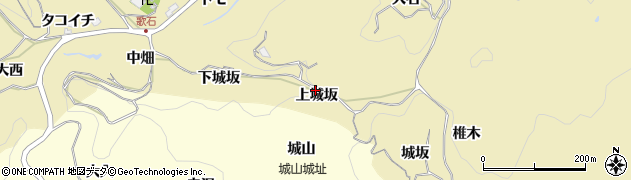 愛知県豊田市豊松町上城坂周辺の地図