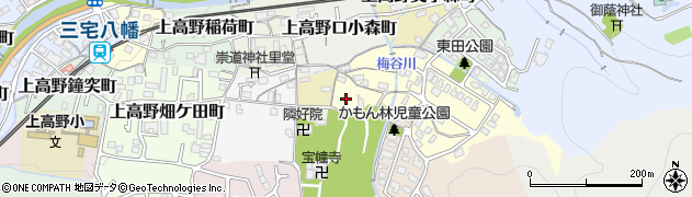 京都府京都市左京区上高野奥東野町7周辺の地図
