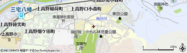 京都府京都市左京区上高野奥東野町17周辺の地図