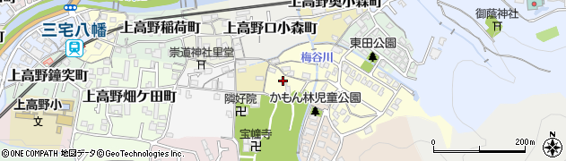 京都府京都市左京区上高野奥東野町11周辺の地図