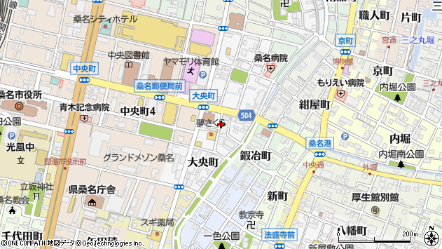 〒511-0065 三重県桑名市大央町の地図