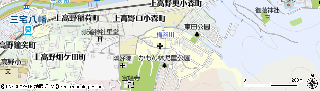 京都府京都市左京区上高野奥東野町59周辺の地図