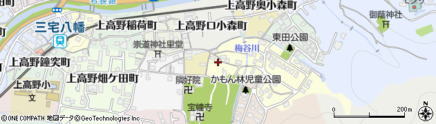 京都府京都市左京区上高野奥東野町10周辺の地図