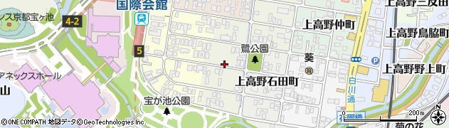 京都府京都市左京区上高野鷺町周辺の地図