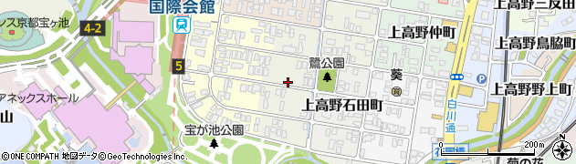 京都府京都市左京区上高野鷺町周辺の地図