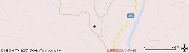 愛知県設楽町（北設楽郡）三都橋（東峯坂）周辺の地図
