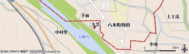 京都府亀岡市馬路町（大芝）周辺の地図