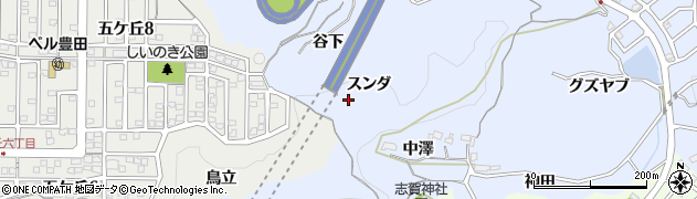 愛知県豊田市松平志賀町（スンダ）周辺の地図