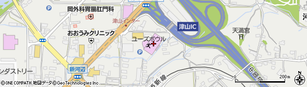 ユーズボウル津山店周辺の地図