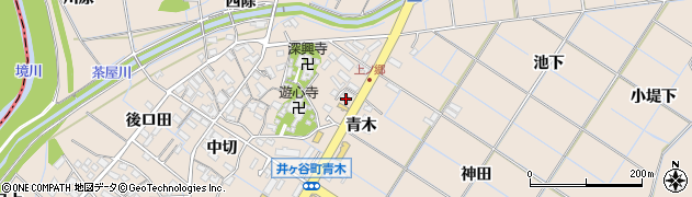 愛知県刈谷市井ケ谷町（青木）周辺の地図