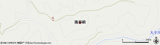 岡山県真庭市後谷畝周辺の地図