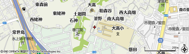 愛知県名古屋市緑区大高町釜野26周辺の地図