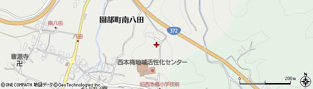 京都府南丹市園部町南八田（木坂）周辺の地図