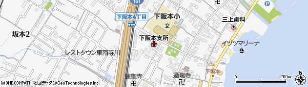 大津市消防局　下阪本分団詰所周辺の地図