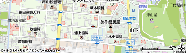 津山朝日新聞社印刷部周辺の地図