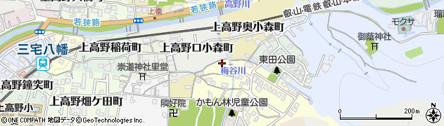 京都府京都市左京区上高野奥東野町53周辺の地図