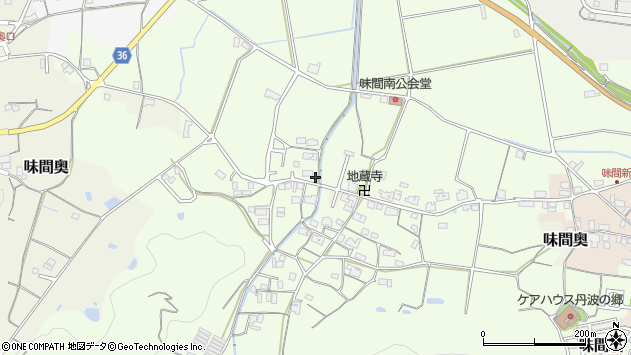 〒669-2222 兵庫県丹波篠山市味間南の地図
