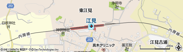 江見駅周辺の地図