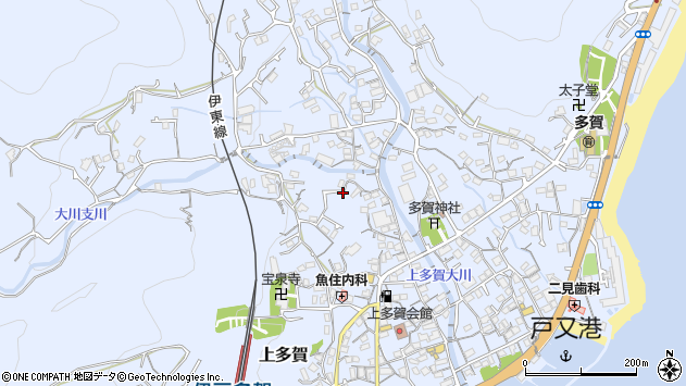 〒413-0101 静岡県熱海市上多賀の地図
