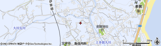 静岡県熱海市上多賀周辺の地図