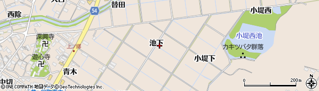 愛知県刈谷市井ケ谷町池下周辺の地図