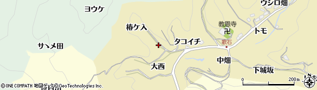 愛知県豊田市豊松町椿ケ入周辺の地図